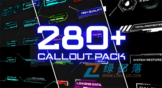 AE模板-280组霓虹灯/古典/幻与赛博朋克等三大风格动画