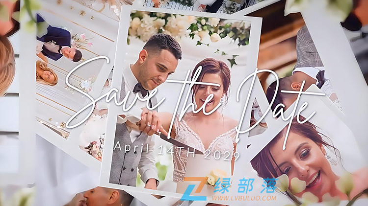 AE模板-唯美清新风格的浪漫婚纱相册模板