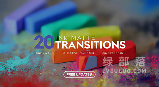 AE/PR/达芬奇等素材-彩色水墨转场特效包 INK Transitions