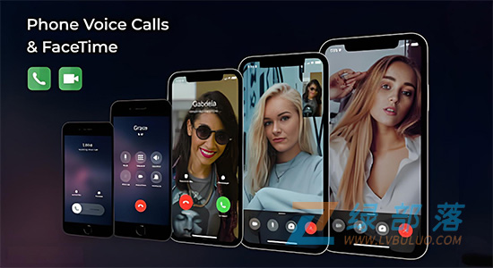 AE模板-苹果手机 iPhone 风格来电/通话界面动画素材