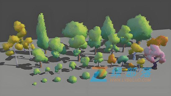 Blender预设-快速生成多样风格化树木模型 Stylized Tree Asset Generator