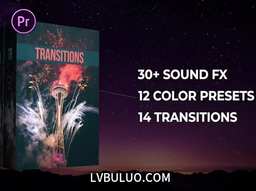 PR转场/调色预设/音效-鱼眼扭曲转场电影级调色预设转场音效