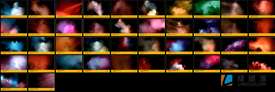 4K视频素材-114彩色烟雾气体粉尘飘散特效动画 Atmospheric Backgrounds