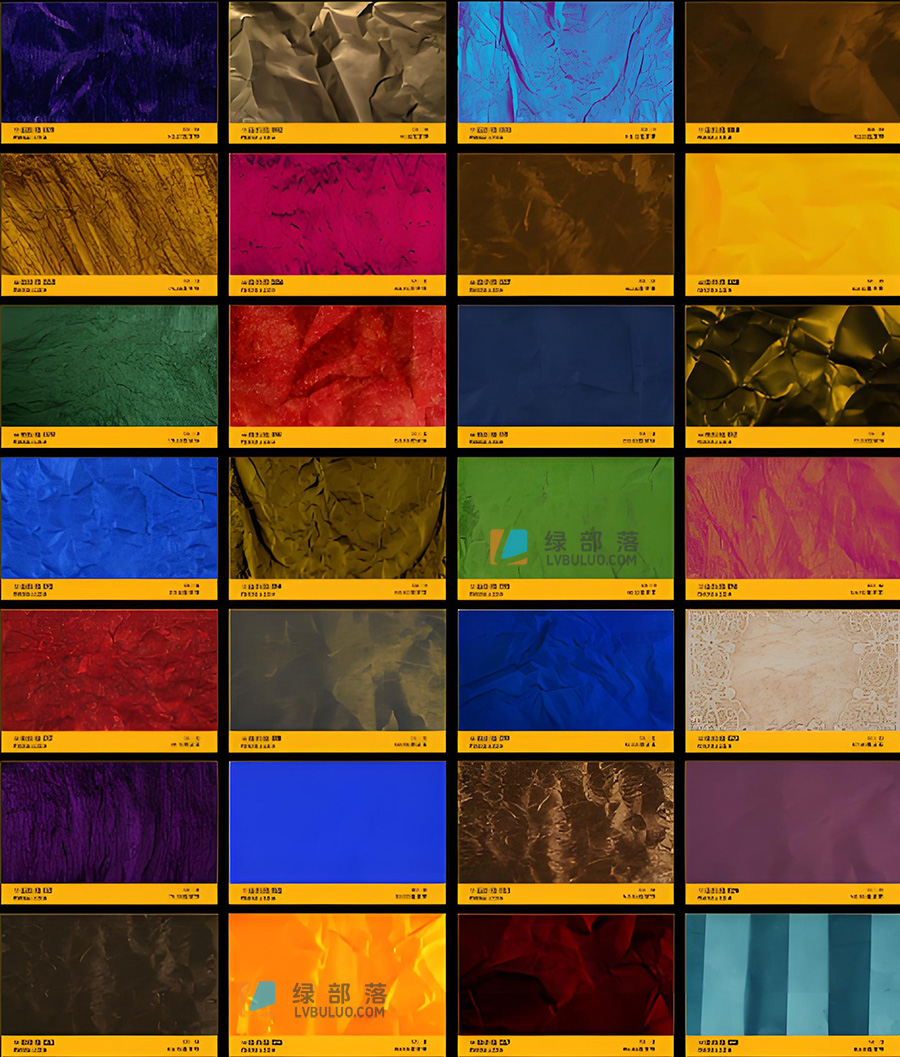 4K视频素材-100个创意动态彩色褶皱纸张定格特效动画 Chromatic Crumples