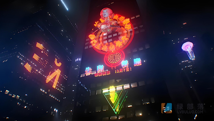 4K视频素材-251个赛博朋克未来科技发光图形元素特效素材 Cybercity