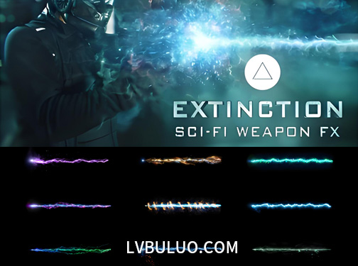 4K视频素材-115个科幻魔法能量冲击波火焰光线特效 EXTINCTION SCI-FI WEaPON FX