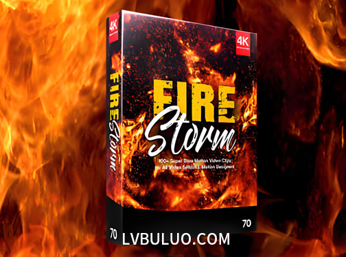 4K视频素材-81个火焰喷射燃烧烈焰特效动画 Fire Storm