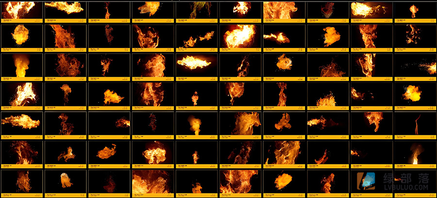 4K视频素材-81个火焰喷射燃烧烈焰特效动画 Fire Storm