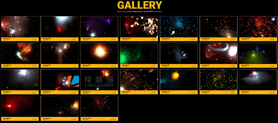 4K视频素材-115个火星粒子飞溅烟花绽放效果特效动画 Fireworks