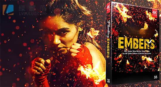 4K视频素材-88个真实火焰燃烧火星粒子飞屑灰烬特效素材 Floating Embers