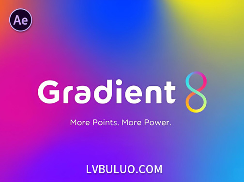 中文汉化版-AE插件八点渐变色彩生成器 Gradient8 1.4 Win