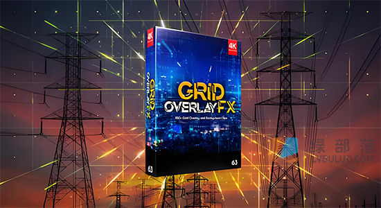 4K视频素材-106个科技感网格粒子线条特效叠加动画 Grid Overlay FX