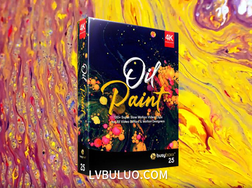 4K视频素材-134个微观流体特写油漆流动特效动画 Oil Paint