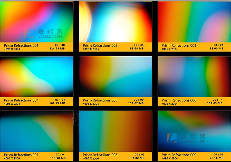 4K视频素材-50个梦幻棱镜折射彩色朦胧光效叠加效果动画 Prism Refractions