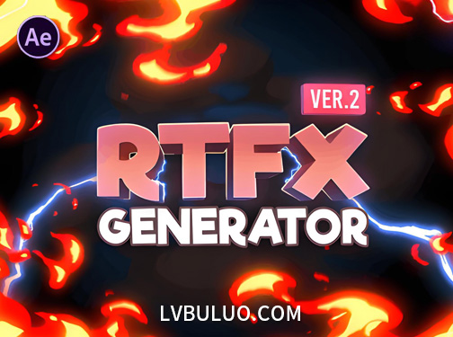 AE脚本-1850种手绘MG动漫激光游戏火焰特效动画资源库 RTFX v2.8.1