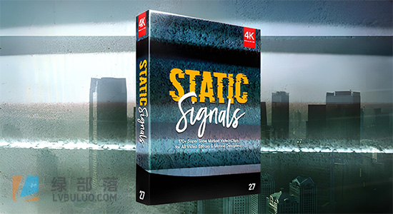 4K视频素材-173个信号干扰电视雪花故障噪点花屏等效果素材 Static Signals