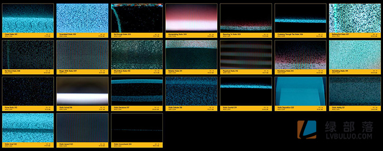 4K视频素材-173个信号干扰电视雪花故障噪点花屏等效果素材 Static Signals