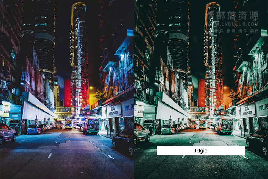 20个青橙翠绿色调城市夜景灯光街道图片视频调色预设 20 Emerald Lightroom Presets & LUTs