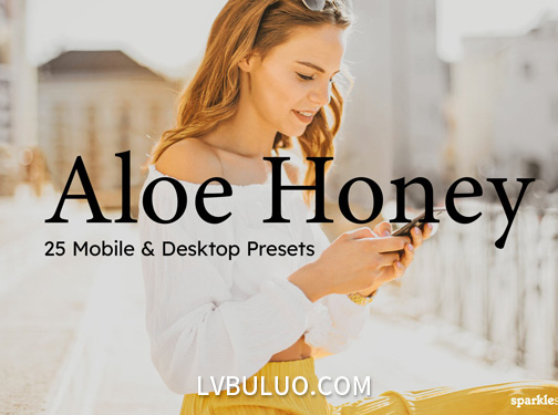 25个复古人像蜂蜜色调视频图片调色LR预设 25 Aloe Honey Lightroom Presets LUTs