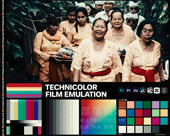 复古老电影特艺彩色胶片视频调色预设 Analogica Lab – LUT Technicolor Film Emulation