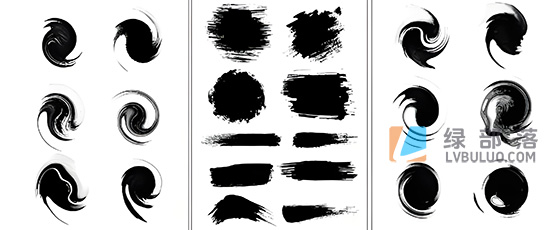 100个毛笔手写书法笔触偏旁合集Ai/PSD工程文件