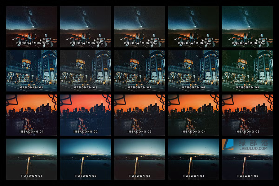 20个黑金城市夜景蓝橙色调调色预设 20 Blue Nights Lightroom Presets