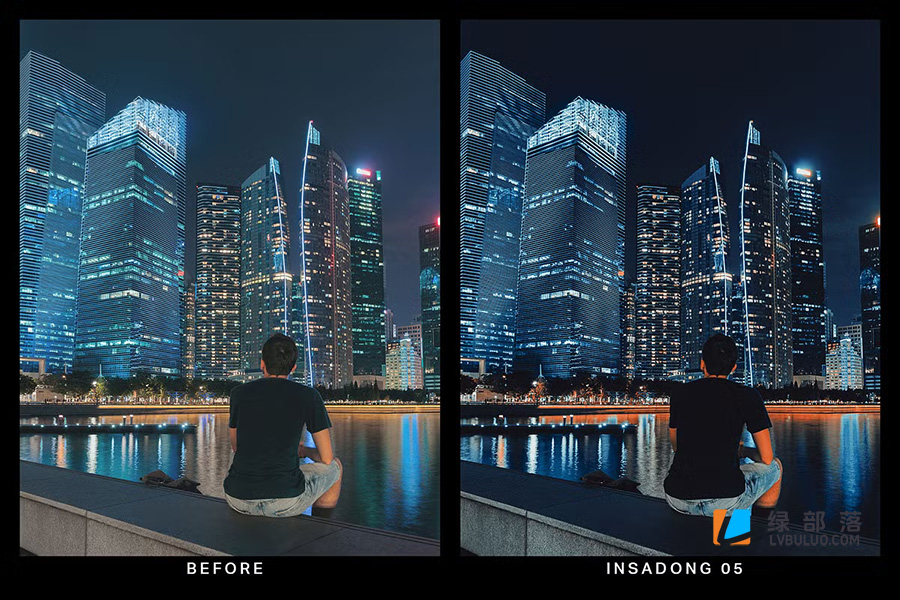 20个黑金城市夜景蓝橙色调调色预设 20 Blue Nights Lightroom Presets