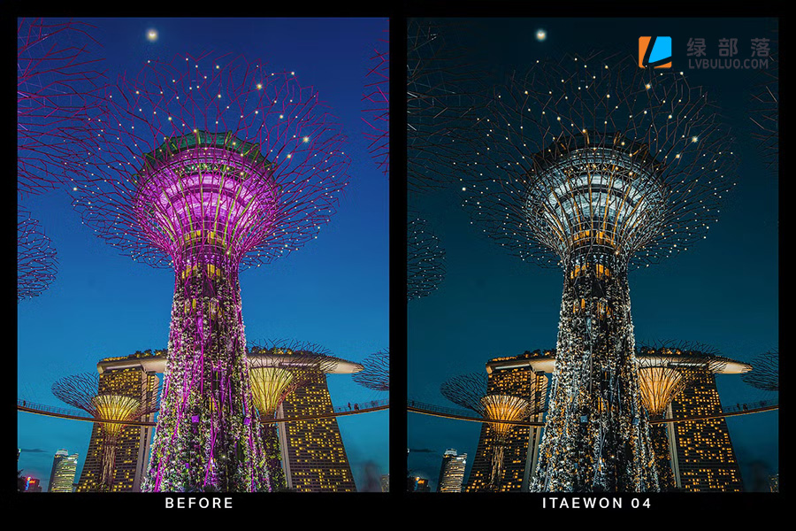 20个黑金城市夜景蓝橙色调调色预设 20 Blue Nights Lightroom Presets