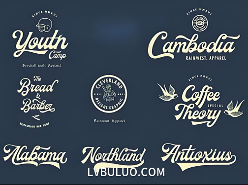 美式复古粗体英文字体