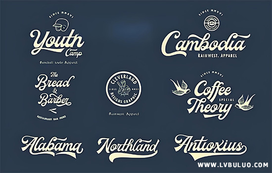 美式复古粗体英文字体