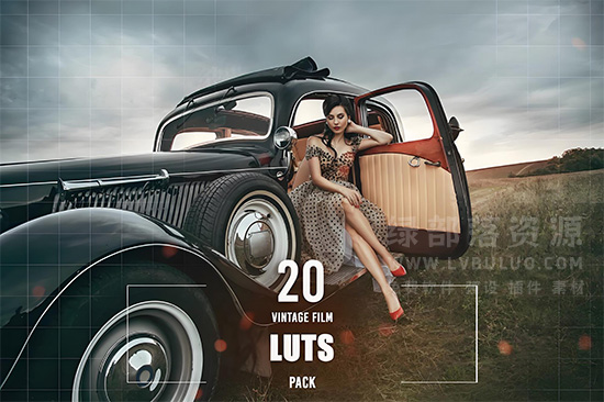 20个时尚复古胶片视频色彩调色预设 Eldamar Studio – 20 Vintage Film LUTs Pack