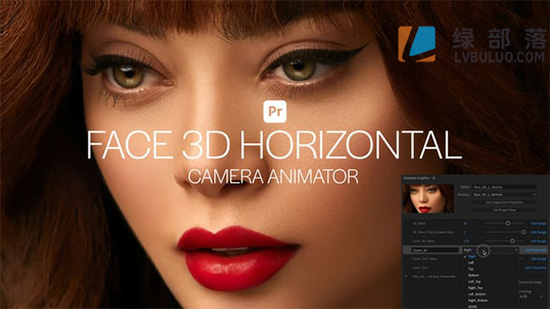 PR模板-人脸照片追踪3D视差动画生成水平相机工具 Face 3D Horizontal Camera Animator