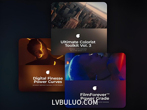 好莱坞大片电影风格Kodak 2383胶片纹理预设调色包 FilmForever Vol. 2, Colorist Toolkit, Vol. 3 (2022) &, Power Curves