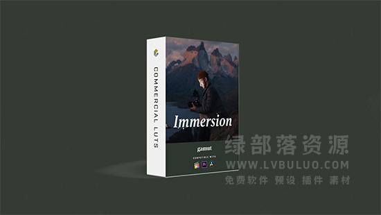 5个大气电影蓝绿色调情绪氛围摄影调色LUT预设 Gamut – Immersion