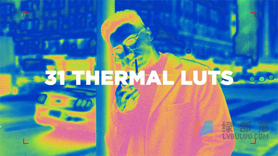 31个热成像效果视频照片调色LUT预设 Heat Maps Effects:Thermal LUTs | Thermal Looks