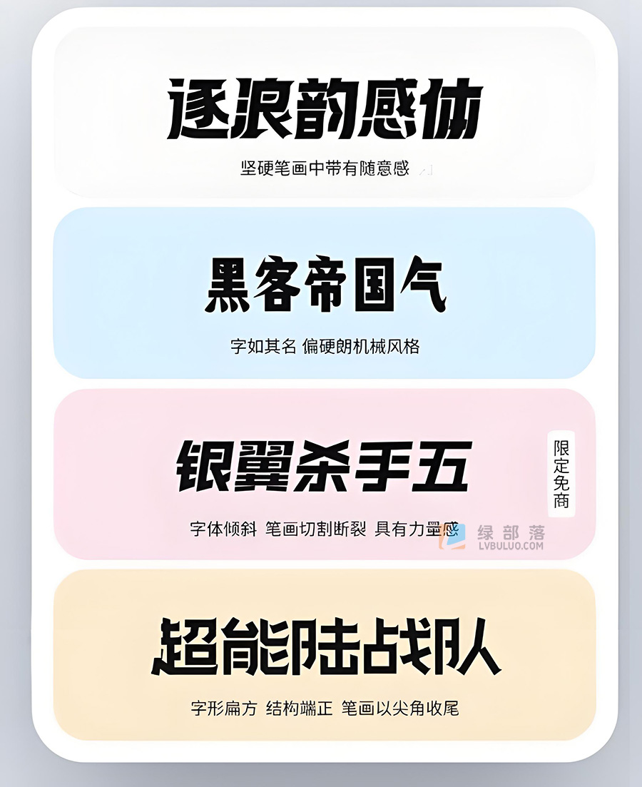 30款机甲未来科幻机器字体适用海报设计标题制作等创意