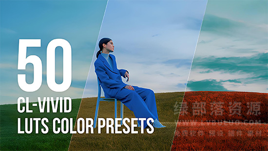 50个鲜艳生动时尚视频调色预设 Pixflow – CL-Vivid Cinematic LUTs