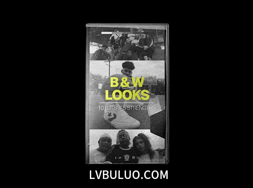 10个经典黑白电视电影风格视频调色预设 Tropic Colour – Black & White LUTs