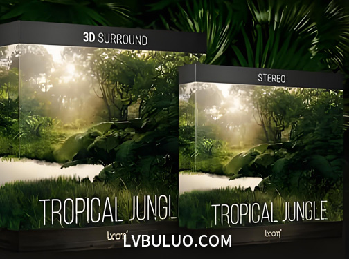 音效素材-沉浸式森林丛林雨林流水鸟叫户外环境氛围音效 TROPICAL JUNGLE