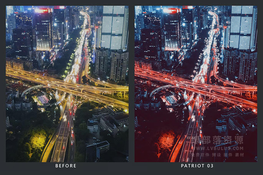 20个城市夜景建筑灯光樱桃红色调视频图片调色预设 20 Cherry Lightroom Presets & LUTs