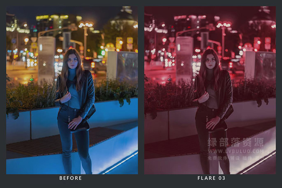 20个城市夜景建筑灯光樱桃红色调视频图片调色预设 20 Cherry Lightroom Presets & LUTs