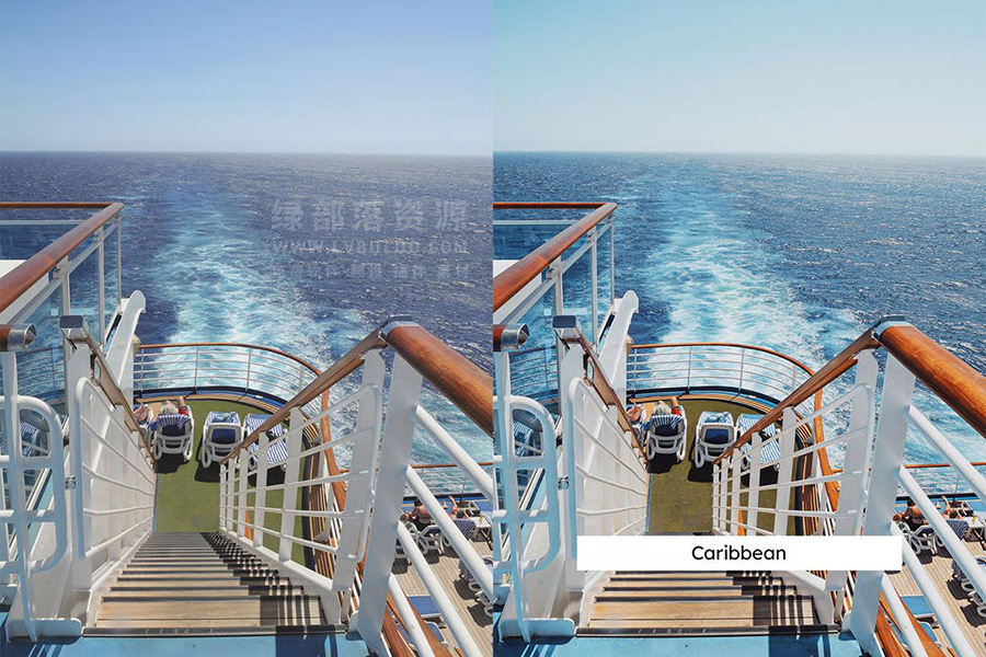 20个海洋邮轮度假风格色彩视频图片调色预设 20 Cruise Vacation Lightroom Presets