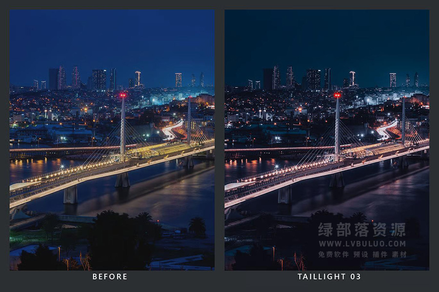 20个午夜蓝色调暗光深邃孤独感视频图片调色预设 20 Midnight Vibe LR Presets