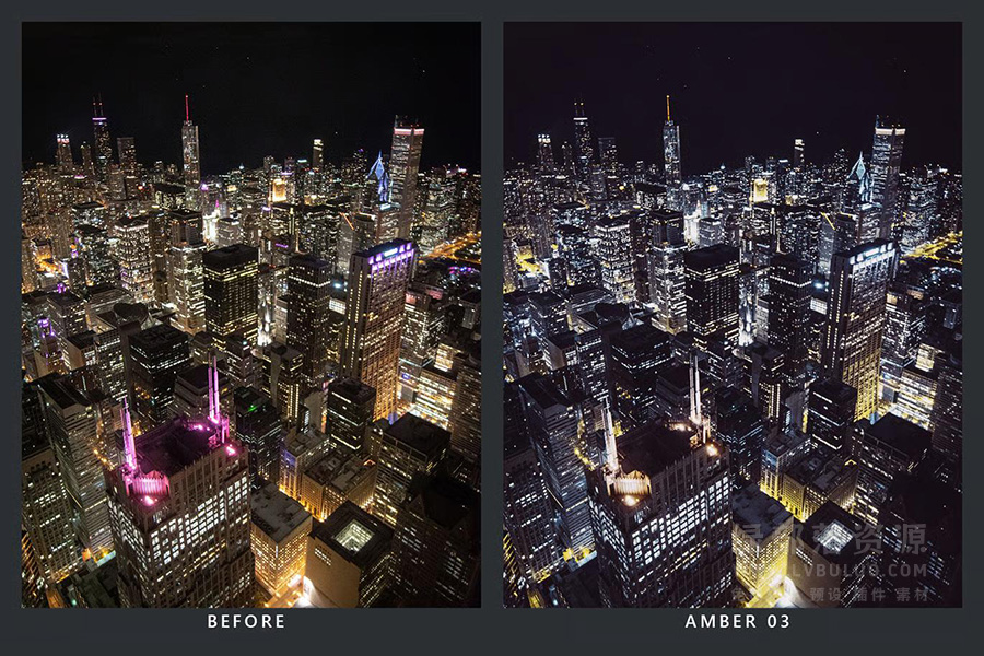 20个午夜蓝色调暗光深邃孤独感视频图片调色预设 20 Midnight Vibe LR Presets