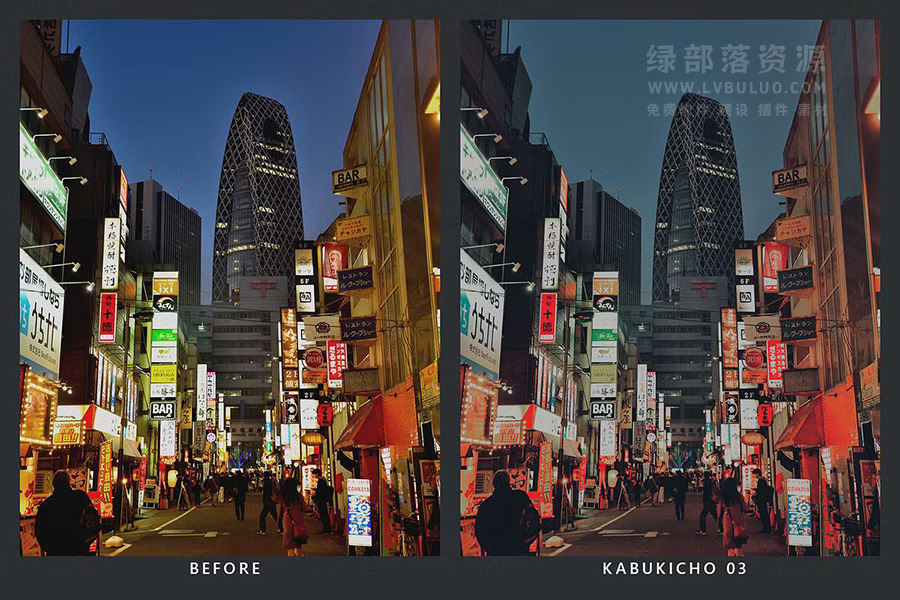 20款日本新宿城市霓虹灯夜景街拍视频图片调色预设 20 Shinjuku Lightroom Presets & LUTs