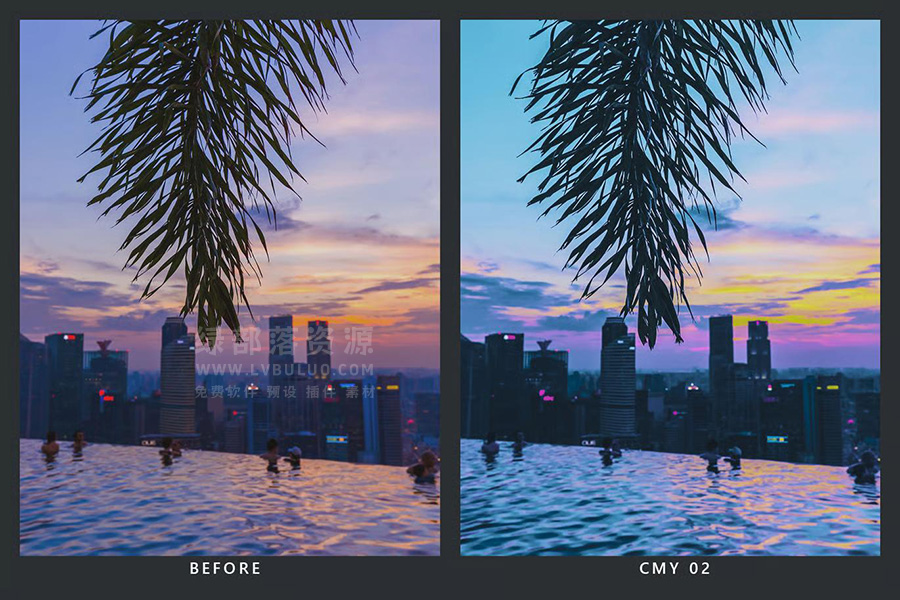 20个都市夜色霓虹灯蒸汽波魔幻色彩视频图片调色预设 20 Vaporwave Neon LR Presets