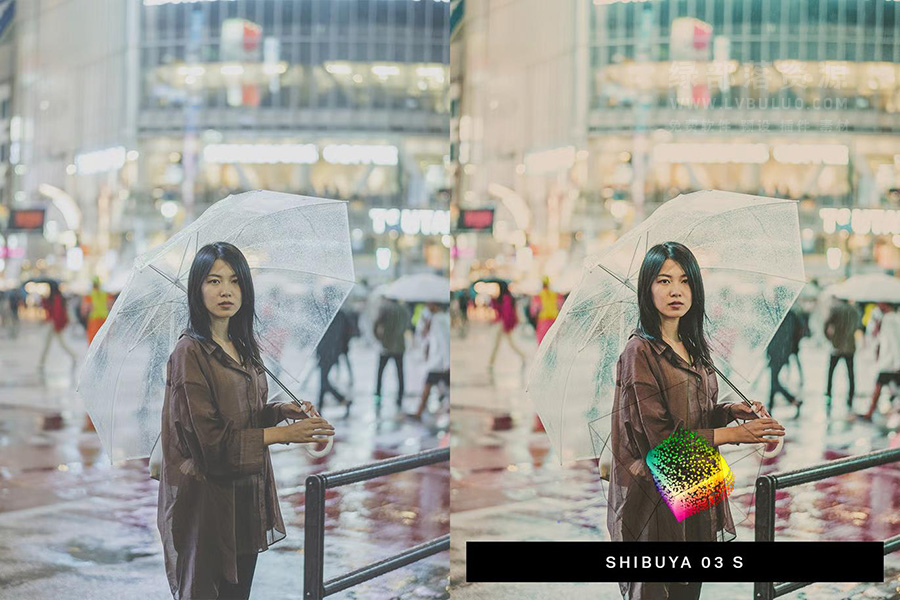 50个日系风格雨夜街头灯光哑光视频图片调色预设 50 Rainy Japan Lightroom Presets