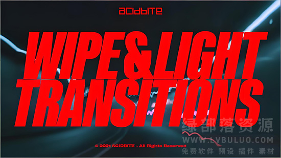 4K视频素材-61个擦拭光线过渡灯光拖尾动态快速扫过转场动画 AcidBite – Wipe Light Transitions