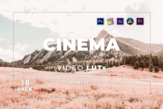 短视频Vlog电影感专业色彩视频图片调色预设第18款 Bangset Cinema Video LUTs Pack 18