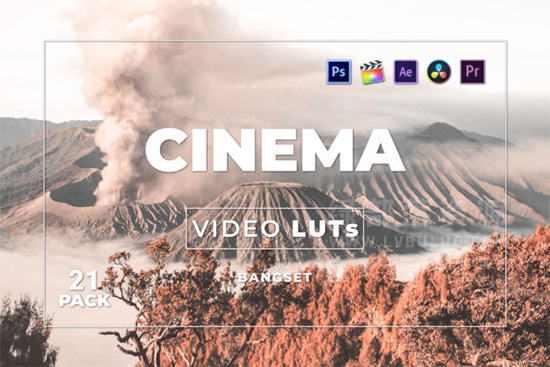 短视频Vlog电影感专业色彩视频图片调色预设第21款 Bangset Cinema Video LUTs Pack 21